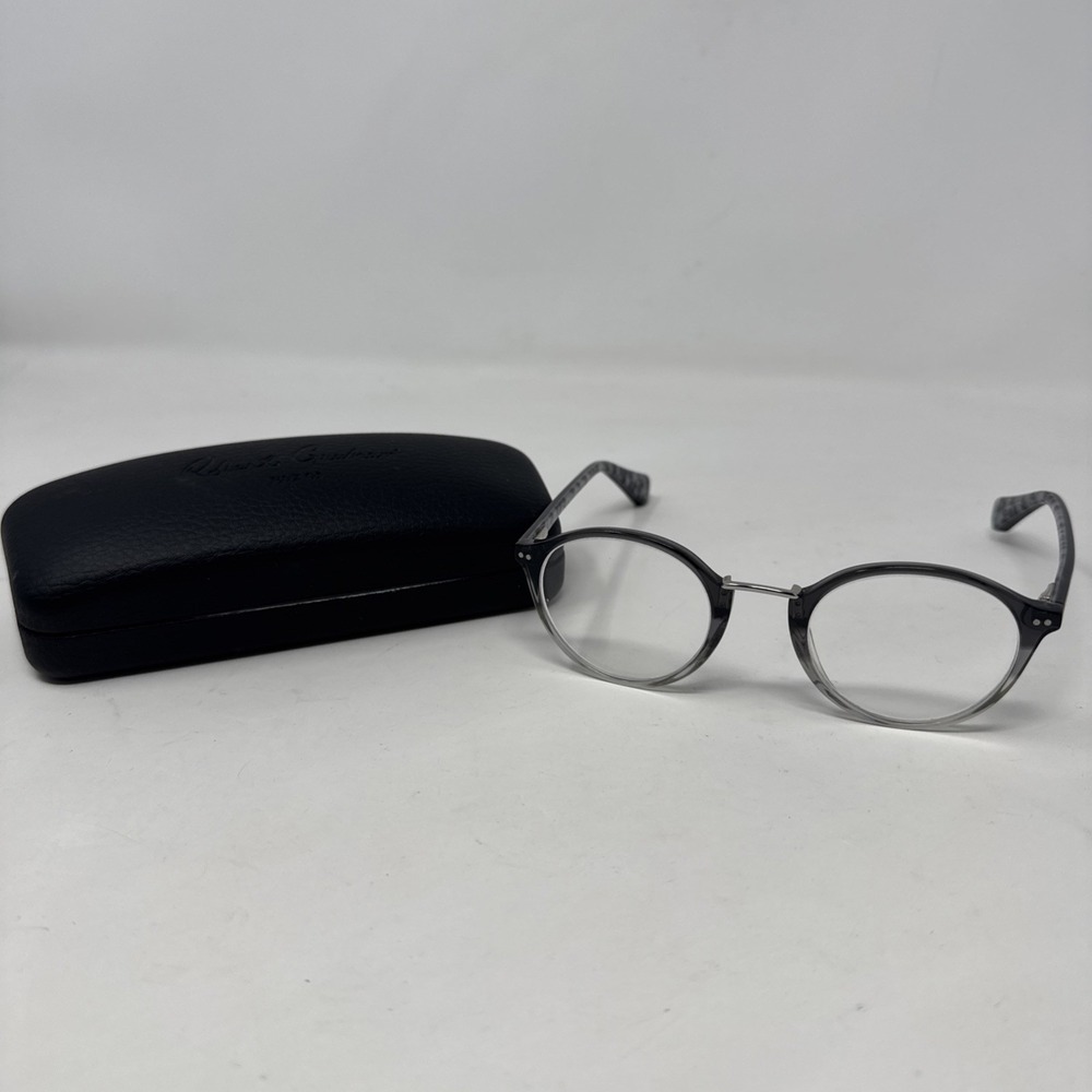 Robert Graham Eyeglasses Frames Only MA08 Gray Black 48-21-140 HM & Clamshell